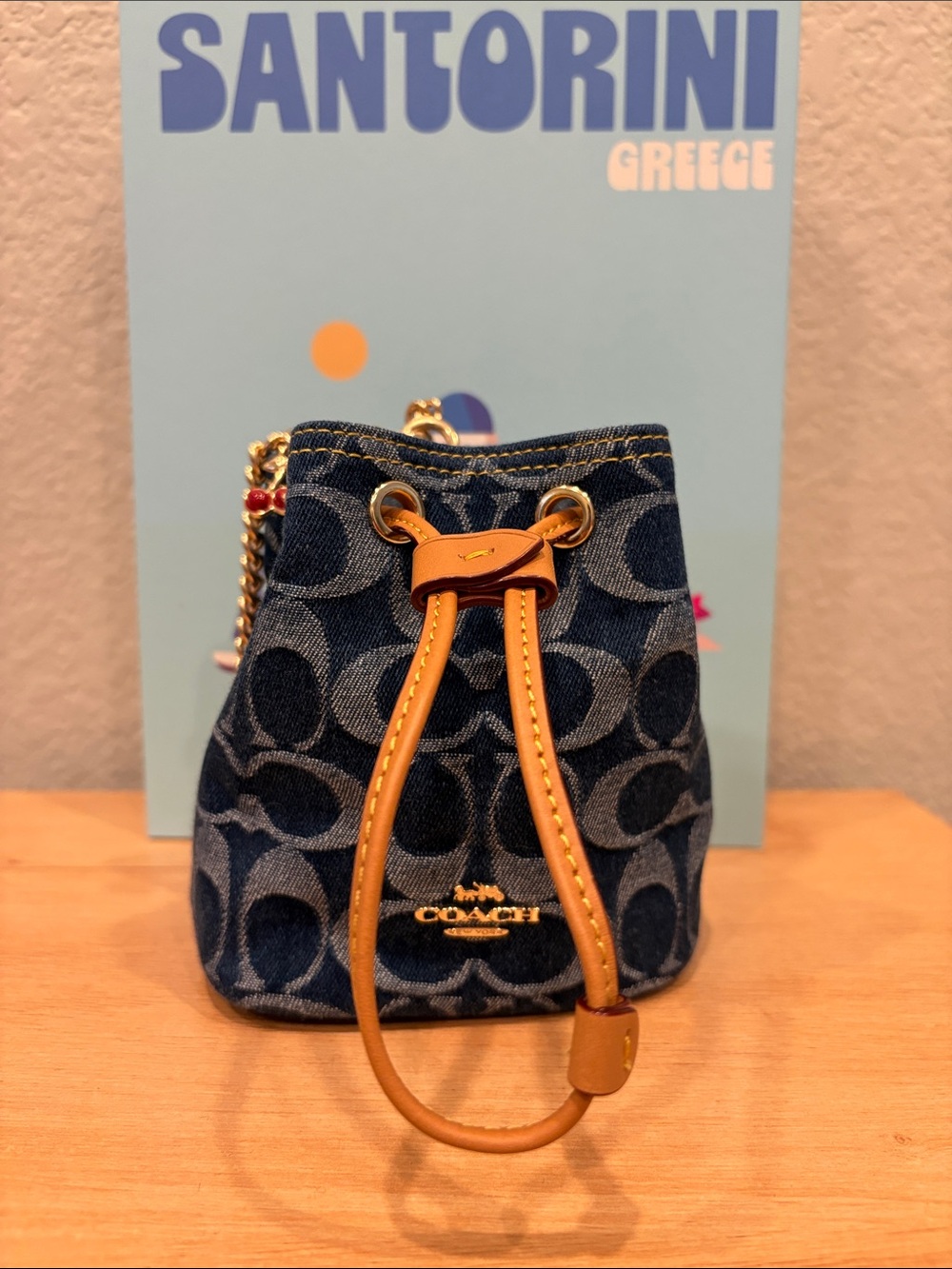 Coach Drawstring Wristlet In Signature Denim 🩵 - Picture 5 of 10